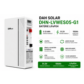 Baterie LIFEPO4, 5.12 kW, peste 6000 de cicluri, celule EVE, WIFI/BT DAH SOLAR DHN-LVWES05-G1