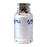 Rezervor GPL reincarcabil din aluminiu cu multivalva si indicator umplere, 27/22l, Alugas