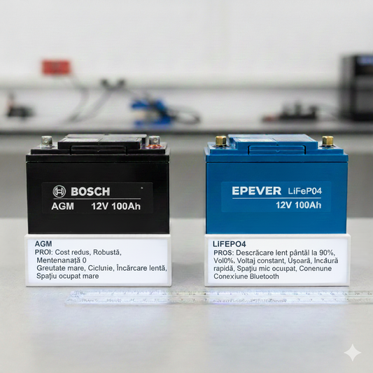 Cum alegi acumulatorul potrivit pentru rulota ta – AGM vs LiFePO4 | Petalouda Caravan