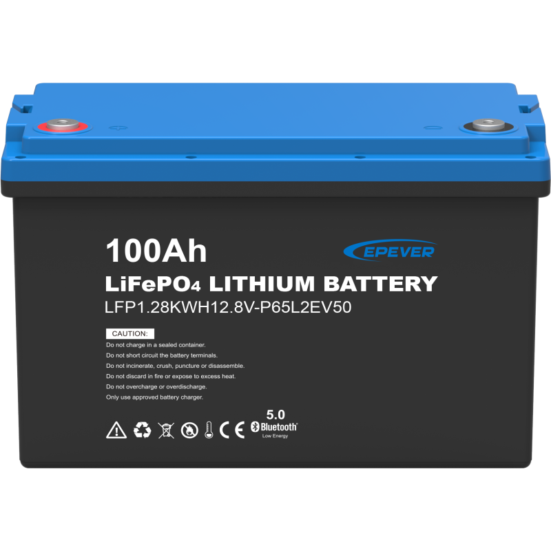 Acumulator litiu LIFEPO4, 12V/100Ah, IP65, auto incalzire, Epever