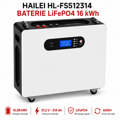 Acumulator litiu LifePO4 cu celule EVE, 51.2V / 314Ah, 16kW, IP20, Hailei HL-FS512314