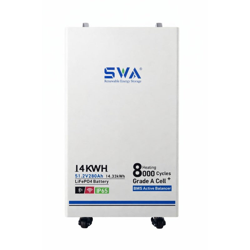 Acumulator litiu LifePO4 cu incalzire 8000 de cicluri, 51.2V / 280Ah, 14.33kW, IP65, SWA