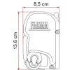 Marchiza de acoperis pentru camper/rulote/autorulote, 400cm, carcasa alba, prelata bordeaux, Fiamma F45S