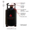 Rezervor GPL reincarcabil din compozit cu multivalva si indicator de umplere, 30/24l, Campko