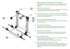Suport bicicleta BR-Systems Bike-Lift, motor 12V, 60kg, 110cm