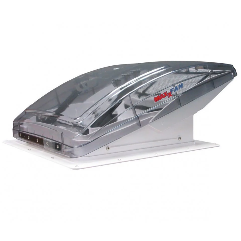 Ventilator, trapa 40x40, functionare pe ploaie, telecomanda, capac transparent, Airxcel Maxxfan Deluxe